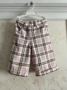 NWT Janie And Jack Little Paris Girls Plaid Wool Knickers Shorts Pants 5 5T - Picture 1 of 3