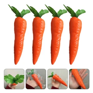 4 Pcs Modèle De Carotte Simulé Décor Carottes Artificielles Décorations - Zdjęcie 1 z 12