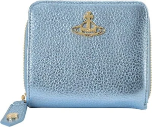 Vivienne Westwood 51080020U L004E K404 MEDIUM ZIP WALLET Light Blue - Picture 1 of 7