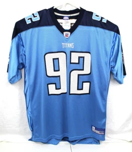 Camiseta de fútbol americano Reebok NFL Tennessee Titans #92 Haynesworth azul claro azul marino 2XL - Imagen 1 de 6