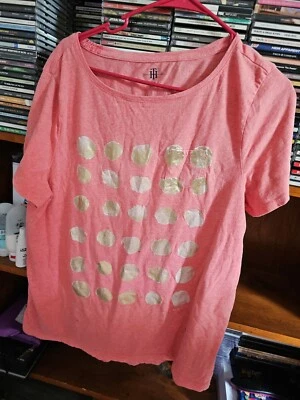 Tommy Hilfiger Shirt XL Pink Gold Dot Pocket Tee Short Sleeve L1 - Image 1 of 4