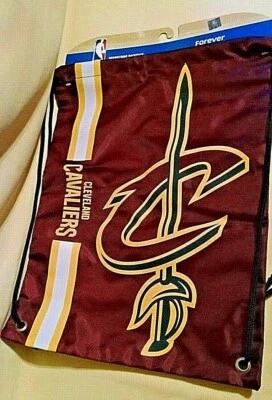 CLEVELAND CAVALIERS BACKPACK NEW NWT NBA CAVS DRAWSTRING FOREVER COLLECTIBLES. - Image 1 of 4