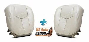2003 2004 Chevy Tahoe Driver Passenger Bottom Leather Seat Cover Light Shale Tan - Picture 1 of 11