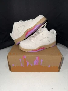 Nike Jordan 5 Retro Low ‘ Peanut Butter & Jelly’ Rare Suede No Lid Sz 9C HJ5992 - Picture 1 of 8