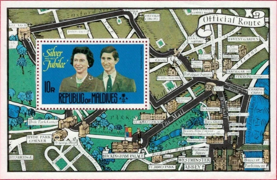 Maldivas 668 MNH 1977 QEII Coronación Príncipe Carlos0824S0001M ZAYIX 0824M0001M Foto 1 de 3