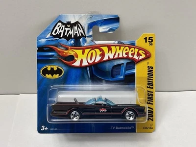 Hot Wheels 2007 New Models First Edition 015 1966 TV Series Batmobile Short Card - Image 1 of 4