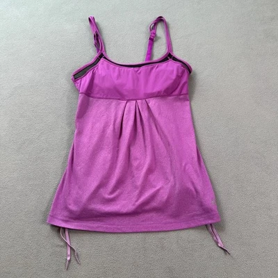 Camiseta sin mangas Skechers sujetador incorporado M para mujer púrpura entrenamiento atlético gimnasio correa acanalada Foto 1 de 4