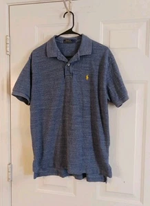 Polo Ralph Lauren Men's 100% Cotton Blue Polo Size Large - Picture 1 of 5