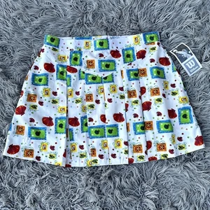 Wilson USPTA Tennis Skirt Ocean Print Seashells White Pleated Pockets NWT 16 - Picture 1 of 8