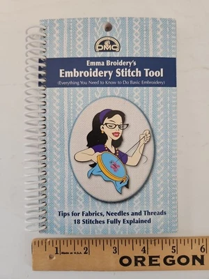 DMC Emma Broidery's Herramienta de puntada de bordado 2011 encuadernado en espiral comercio libro PB usado en excelente estado Foto 1 de 4