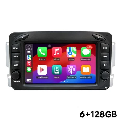 For Mercedes Benz C-Class W203 S203 CLK W209 Car Stereo Radio GPS CarPlay Navi - Image 1 of 4