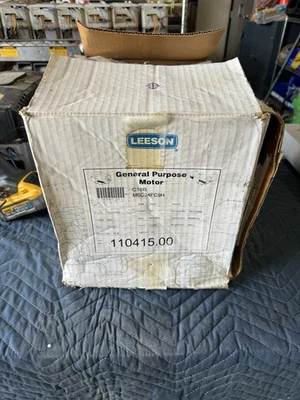 Leeson 110415.00 Electric Motor 1 HP 3450 Rpm 1PH 115/230 Volt 56C M6C34FC9H - Image 1 of 3