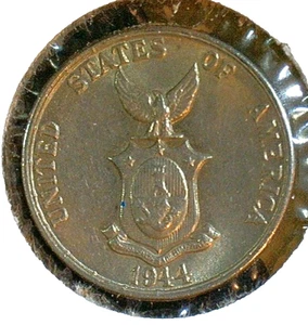 VENTA MUNDIAL DE MONEDAS--1944 PILIPINAS CINCO CENTAVOS-COBRE/NÍQUEL COMP. MONEDA KM#180a - Imagen 1 de 5