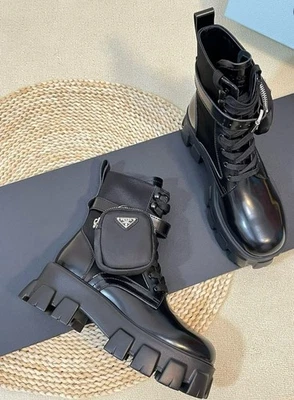 Botas de combate PradaMonolith de cuero y re-nylon Foto 1 de 4