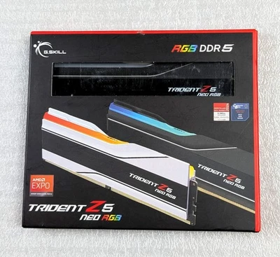 G.SKILL Trident Z5 RGB 32GB (2x16GB) DDR5-6000 CL30 Desktop PC Memory (AMD Expo) - Image 1 of 4