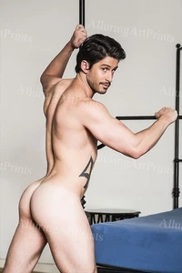 Impresión fotográfica modelo masculino desnudo musculoso guapo abdominales -M779 - Imagen 1 de 1
