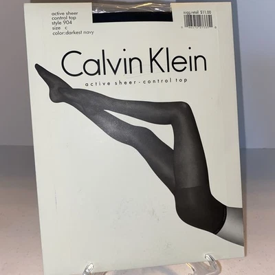 Pantimedias Calvin Klein Azul Marino Oscuro Active Control Transparente Talla C 904 Foto 1 de 4