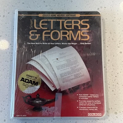 Smart Letters and Forms Coleco for ADAM ColecoVision Computer NEW - Image 1 of 2