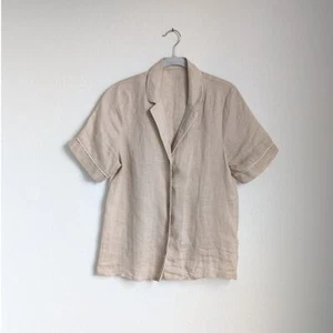 Intimissimi Cream Yacht Night Linen Short Sleeve Night Shirt Top, size S - Picture 1 of 5