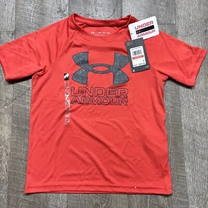 UNDER ARMOUR Youth Boys Graphic T-Shirts YXS Red NWT - Picture 1 of 5