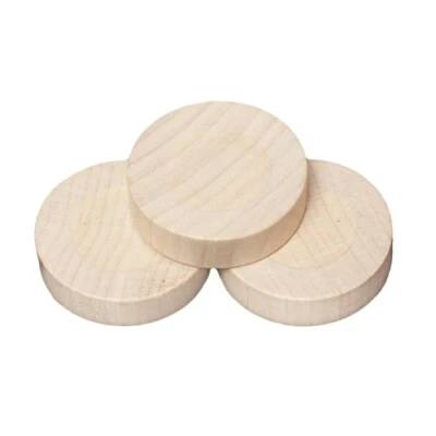 HALMAKEGEL.COM Spielsteine - rund - Holz - natur - 30 x 8 mm