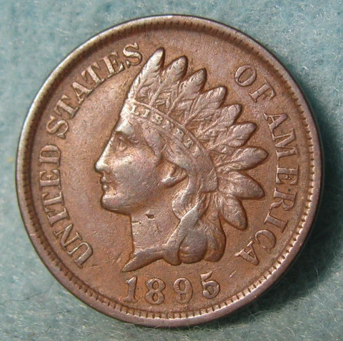1895 Indian Head Penny Small Cent ~ Old US Coin #231 Cover