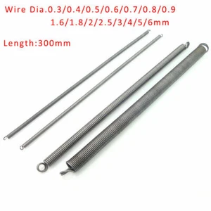 Wire Dia.0.3mm-6mm L:300mm Spring Steel Double Loop Expansion Extension Spring - Picture 1 of 8