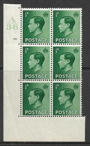 ½d Edward VIII A36 10 Dot with variety Lightly MOUNTED MINT in margin - Picture 1 of 1