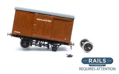 PARKSIDE DUNDAS 'O' GAUGE PS04 BROWN 12T VENTILATED VAN #291859 WAGON - Image 1 of 4