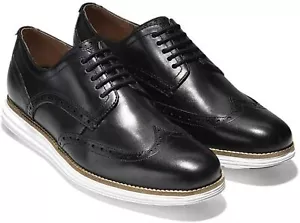Cole Haan Herren Original Grand Shortwing Oxford Schuh Schwarz Leder 8 W US - Bild 1 von 5