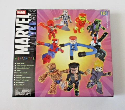 2004 Diamond Select Marvel Minimates 10 Pack silver surfer, iron man, spiderman Cover