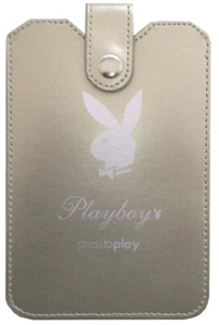 PLAYBOY Metálico Dorado Teléfono Móvil Smartphone Funda Soporte Estuche 13 x 9 cm - Imagen 1 de 3
