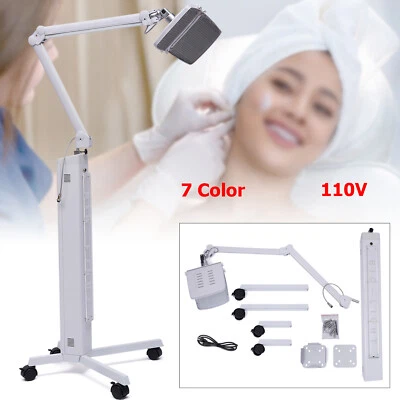 7 Color LED Facial Photon Light Therapy PDT Lamp Beauty Skin Device Adjustable - Image 1 of 4