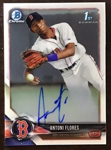 2018 Bowman Chrome Prospects Autograph Antoni Flores #BCPA-AF 1st Bowman - Picture 1 of 1