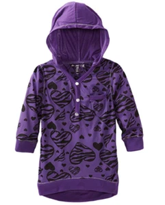 ONE STEP UP LITTLE GIRL'S PRINTED HOODIE, PURPLE ART, M(5/6) - Picture 1 of 1