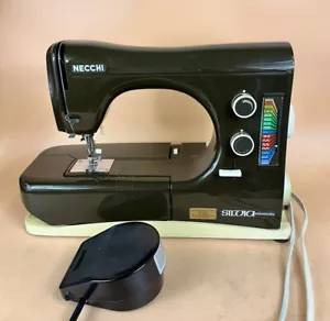 Necchi Silvia Multimatic 586 Sewing Machine With Case And Pedal Vintage 1970s - Picture 1 of 14
