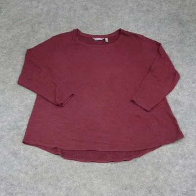 Suéter Lisa Rinna Mujer 2X Pullover Rojo Manga Larga Relajado Tejido Elástico Foto 1 de 4