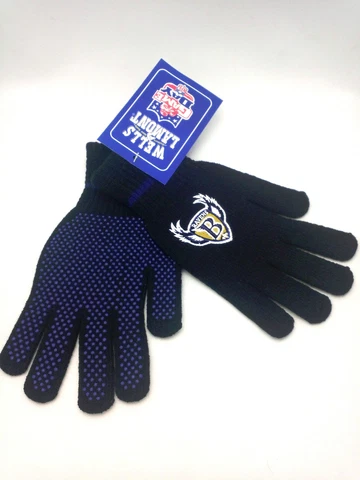 Baltimore Ravens Mens's Black Stretch Gloves by WELLS LAMONT Cover