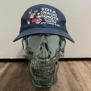 Vintage 1998 Bugs Bunny “Sofa Snacks Remote” Looney Tunes Snapback Dad Hat Cap - Picture 1 of 7