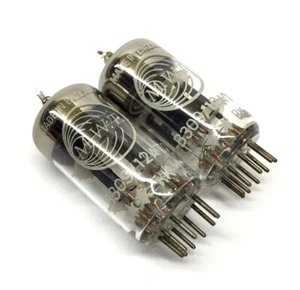 M. Pair B309 12AT7 ECC81 Black Plate Ring getter NOS Marconi UK Valve Tubes - Picture 1 of 1