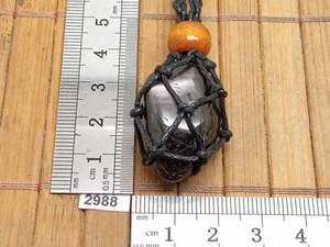 Pendentif filet HYPERSTENE CAWADA roulée naturelle de qualité + cordon reglable - Imagen 1 de 6