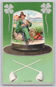 Postcard  St. Patrick's Day Man With Bagpipes - Picture 1 of 2