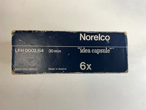Vintage Norelco Micro Cassettes 30 min LFH 0002/64 Think Capsule 6x set - Picture 1 of 5