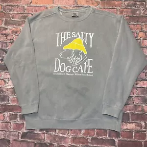 Comfort Colors Salty Dog Cafe Long Sleeve Gray Crewneck Sweatshirt Adult L - Picture 1 of 5