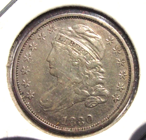 1830/29 CAPPED BUST DIME 10C PHILADELPHIA MINT NICE COIN RARE OVERDATE VARIETY Cover