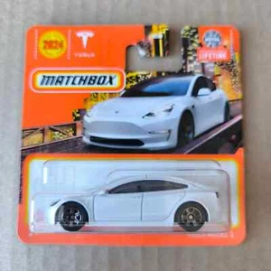 MATCHBOX Short Card MBX TESLA MODEL 3 WHITE 53/100 - Picture 1 of 1