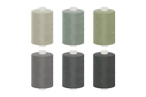 Polyester-Nähgarn, 1000m Spule - Farbgruppe grau & schwarz - Bild 1 von 12
