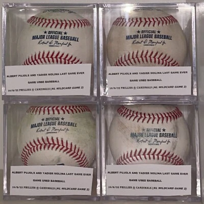 MLB JUEGO USADO BÉISBOL Albert Pujols y Yadier Molina ÚLTIMO JUEGO DE LA HISTORIA 🚨LEER🚨 Foto 1 de 4