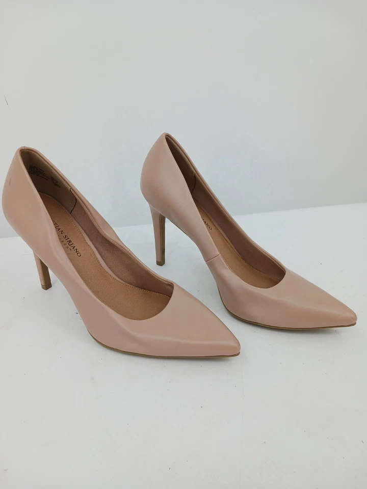 Zapatos de tacón de aguja Christian Siriano para mujer 11 nude punta clásica Foto 1 de 4