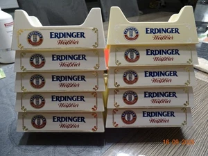 10 St. Bierdeckelhalter von Erdinger plus ca.140 Bierdeckel von Sanwald gebr. - Bild 1 von 3
